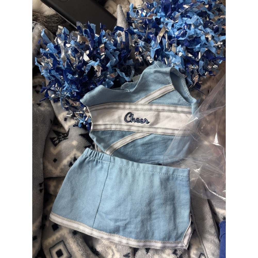 2008 American Girl Doll Go Team Cheer Cheerleading Outfit POM POMS 📣 Clothing - Picture 1 of 3
